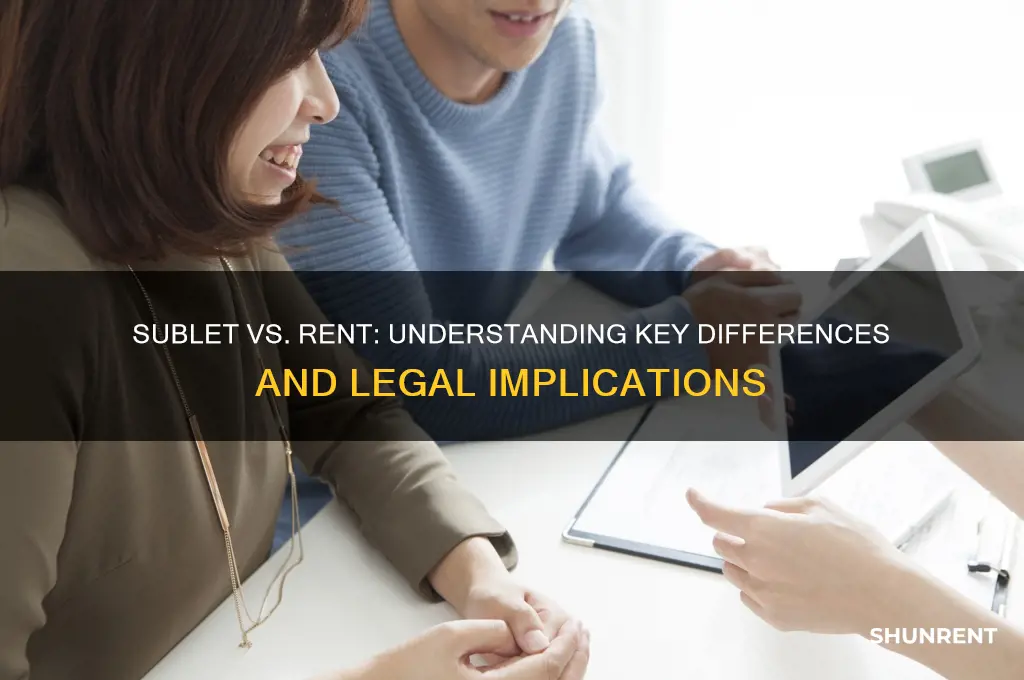 what is the difference between sublet and rent