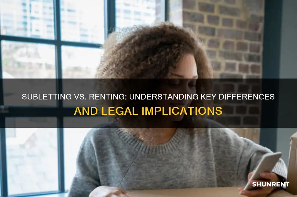 what is the difference between subletting and renting