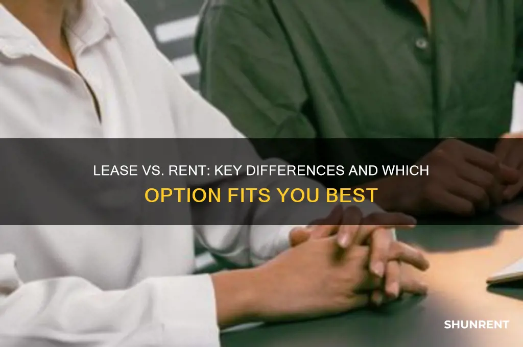 what is the diffrent between lease a d rent