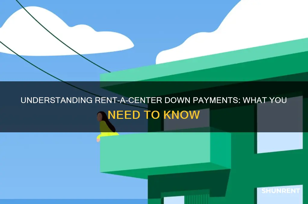 what is the down payment for rent a center