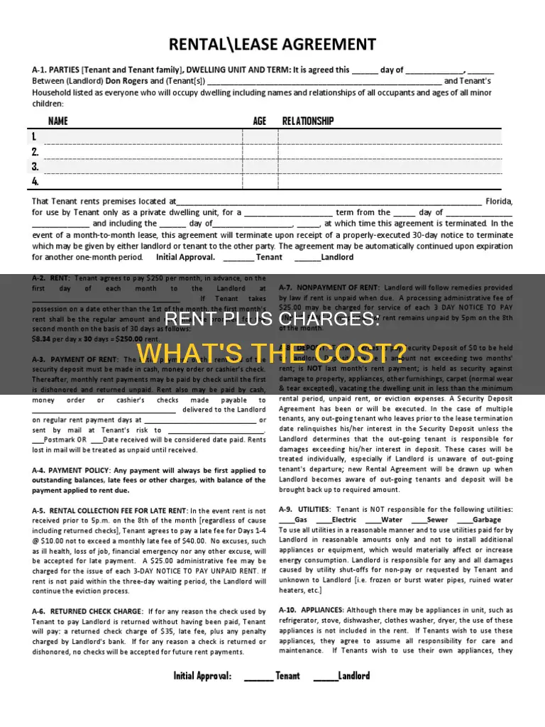 what is the fee that rent plus charges