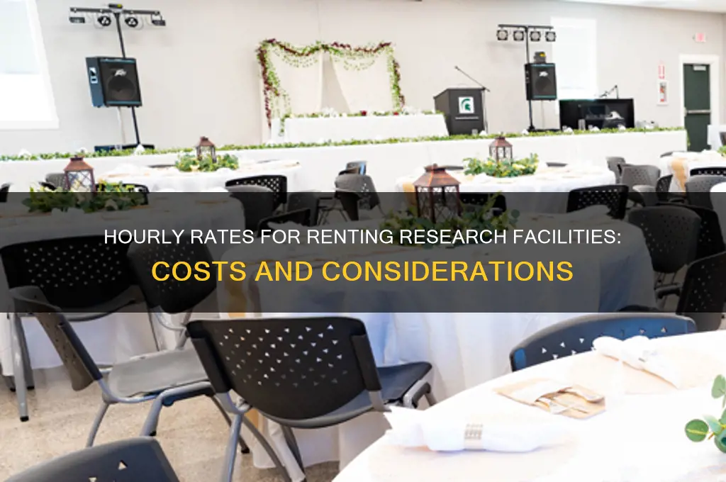 what is the hourly rate of renting a research facility
