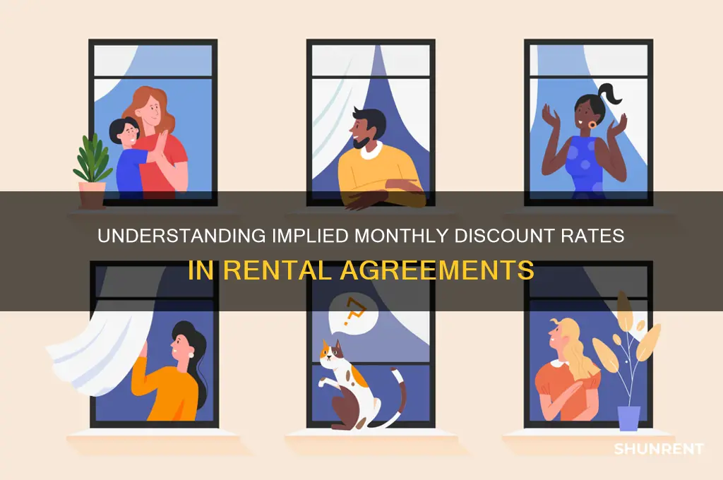 what is the implied monthly discount rate for the rent