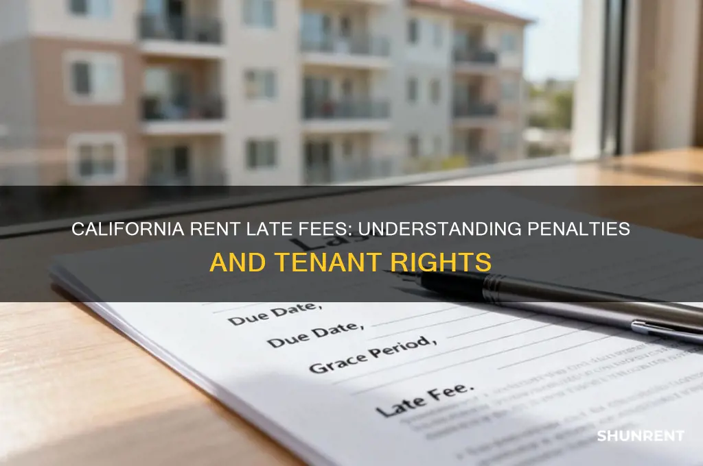 what is the late fee for rent in california