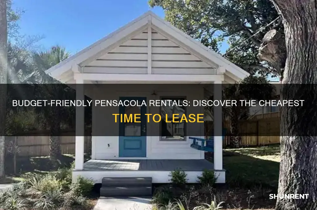 what is the least expensive time to rent in pensacola