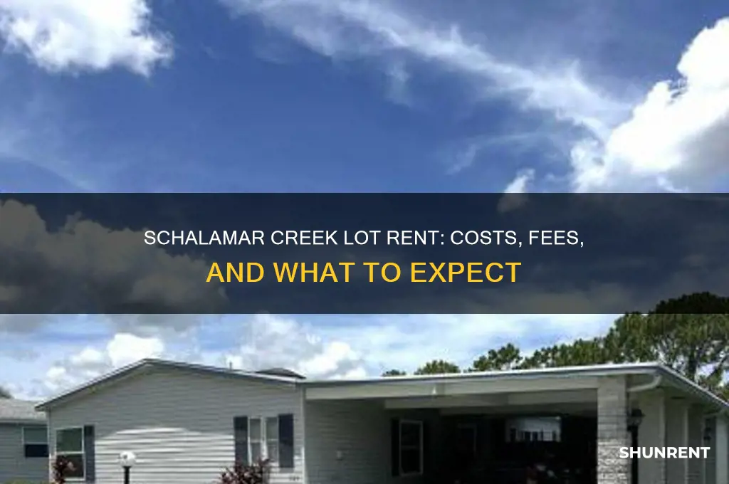 what is the lot rent at schalamar creek