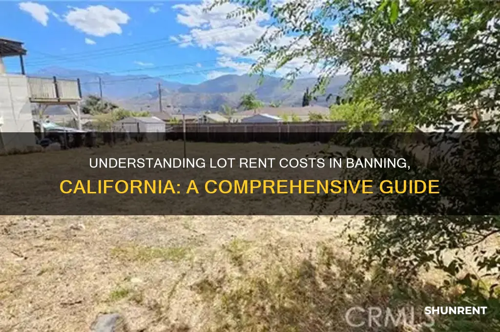 what is the lot rent for banning ca
