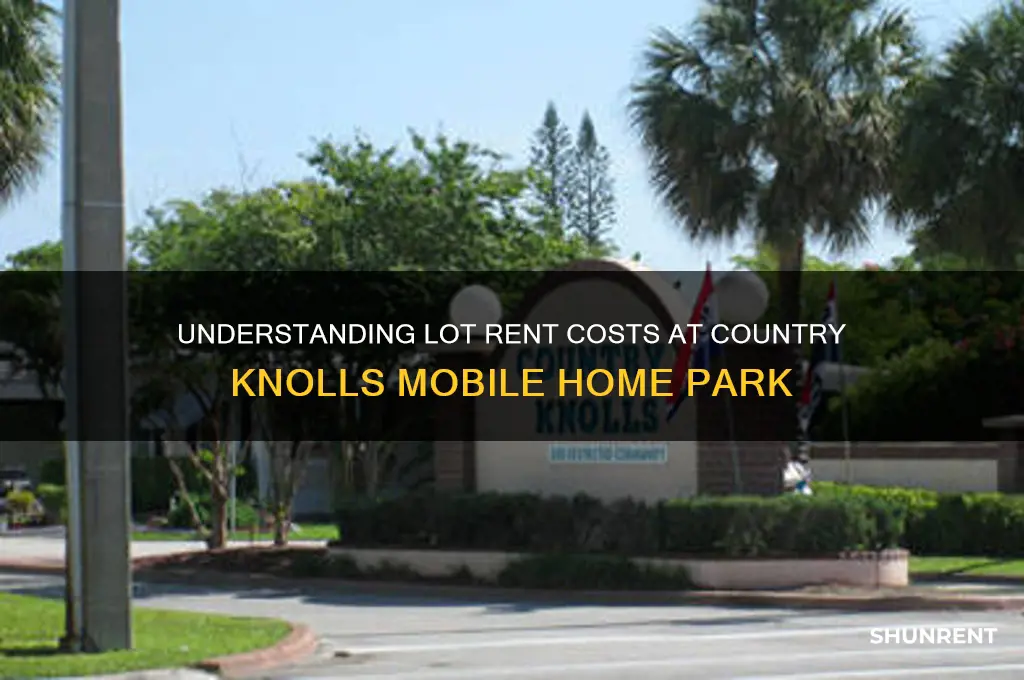 what is the lot rent for country knolls