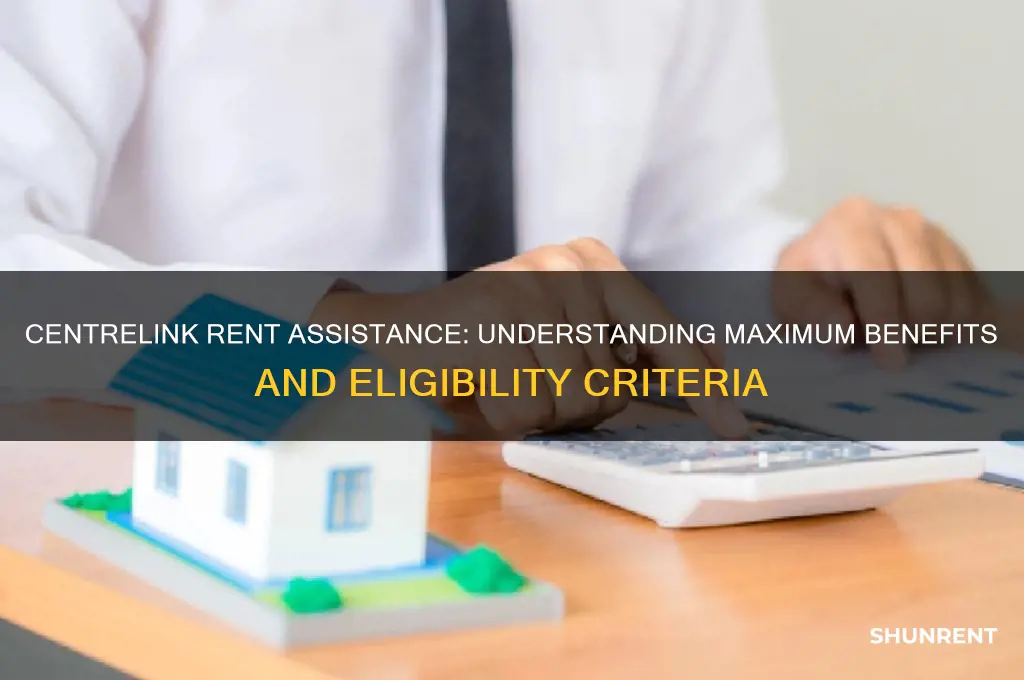 what is the maximum amount of rent assistance from centrelink