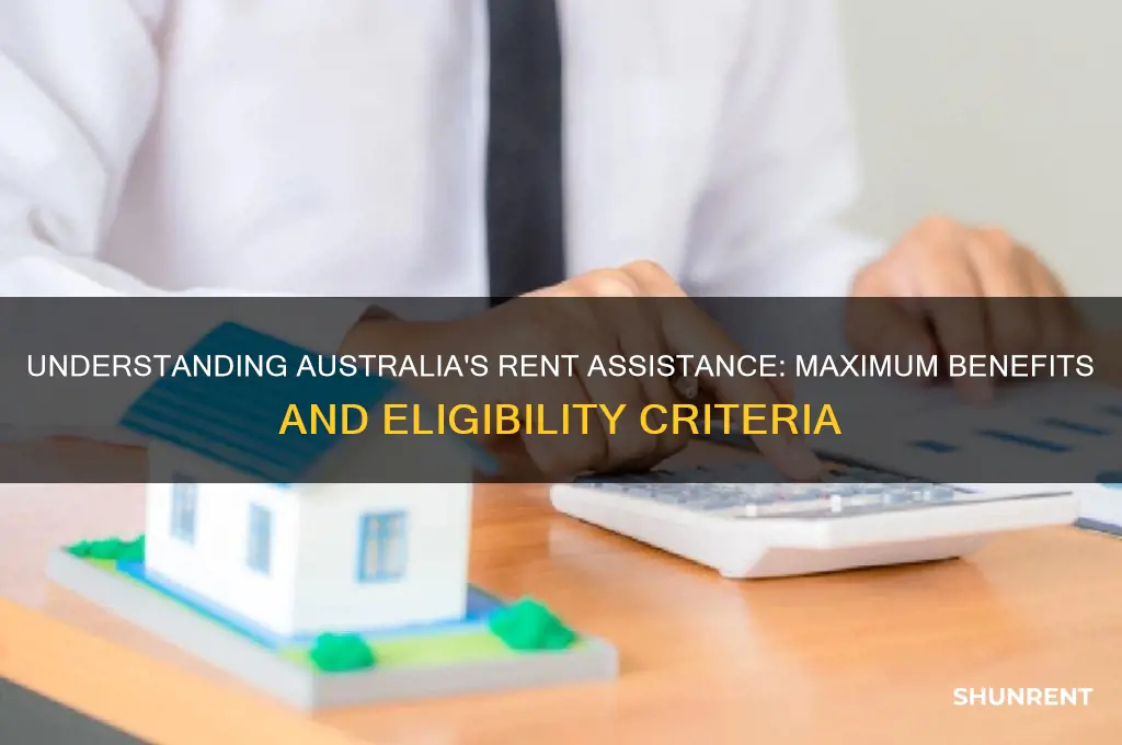 what is the maximum amount of rent assistance in australia