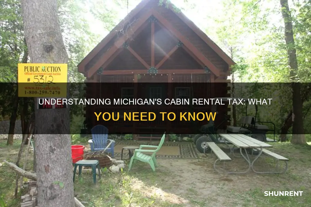 what is the michigan tax to rent cabin in mi