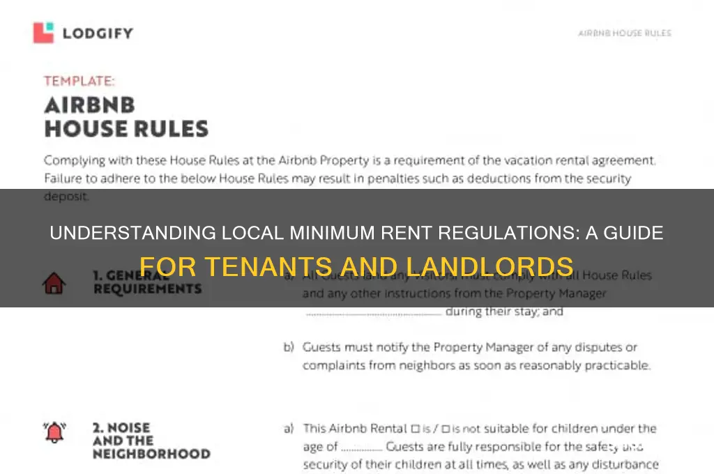 what is the minimum rent is set by local municipalities
