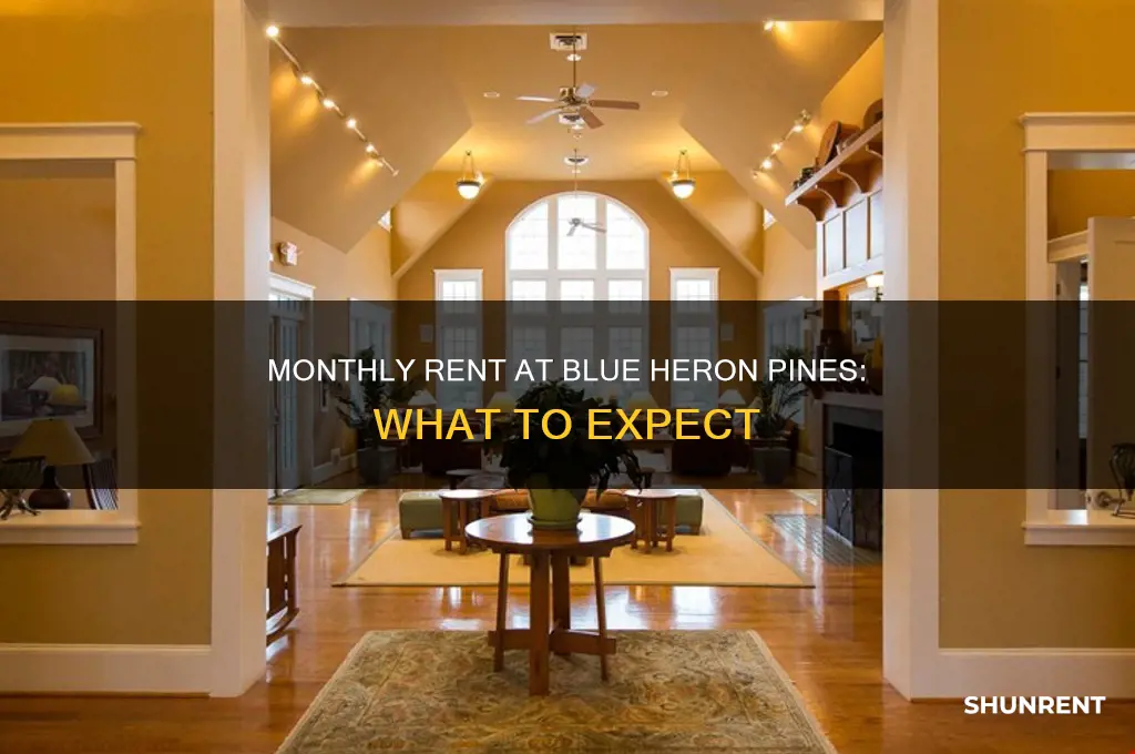 what is the monthly rent at blue heron pines
