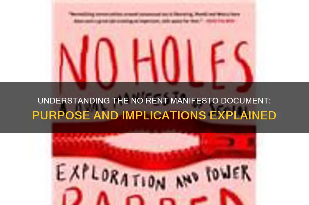 what is the no rent manifestio dsocument about