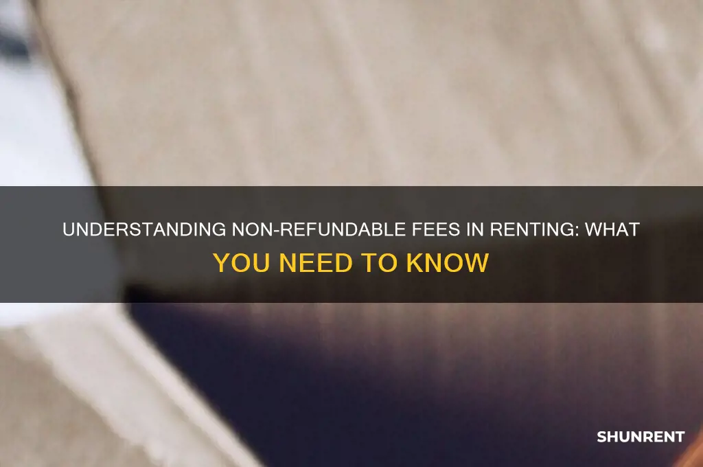 what is the nob refundable fee in renting for