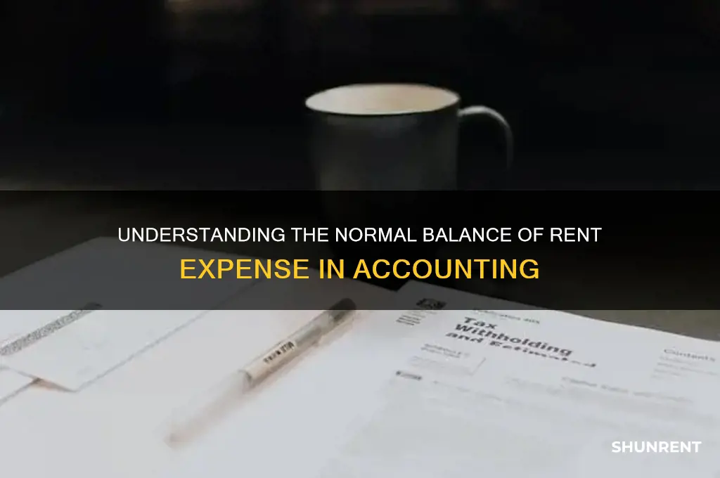 what is the normal balance of rent expense