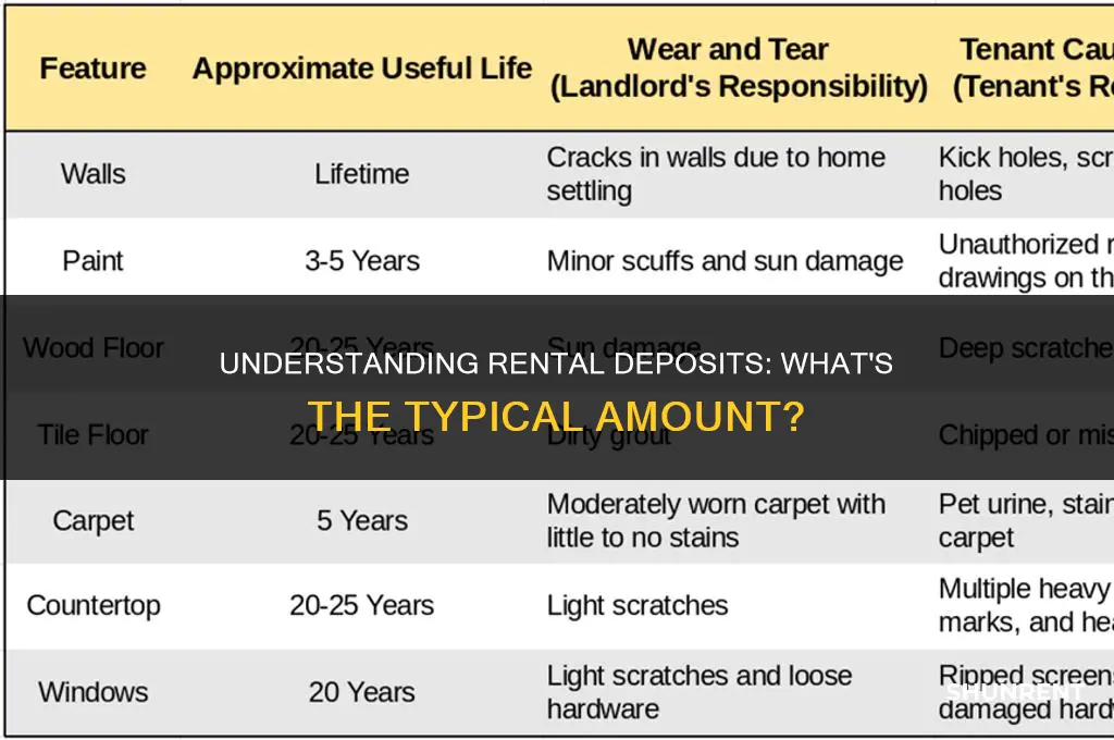 what is the normal deposit for renting