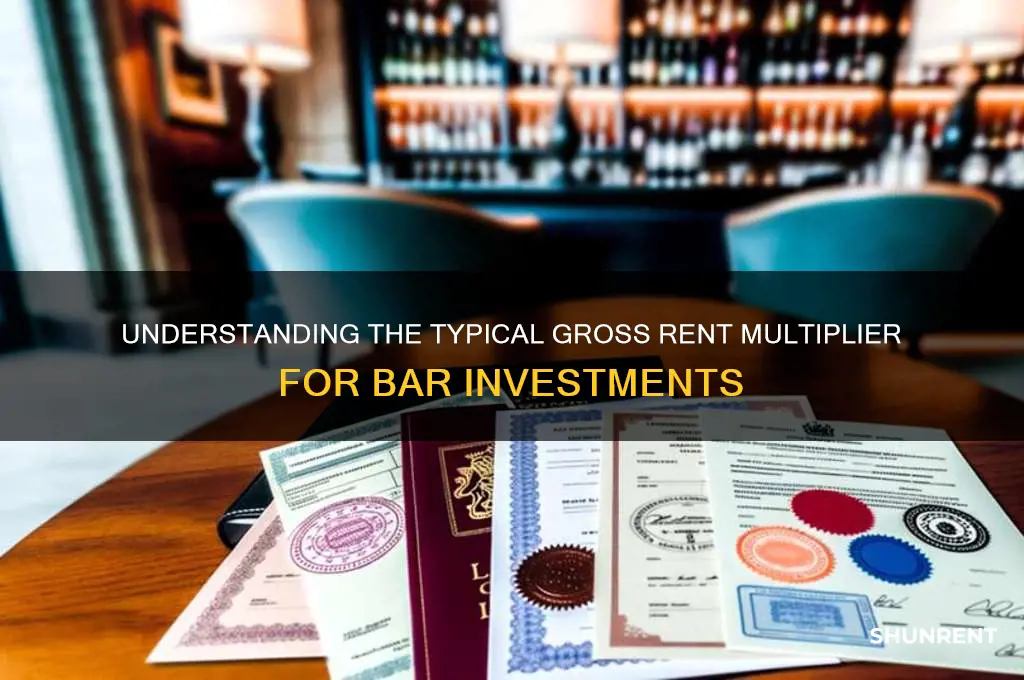 what is the normal gross rent muliplier for a bar