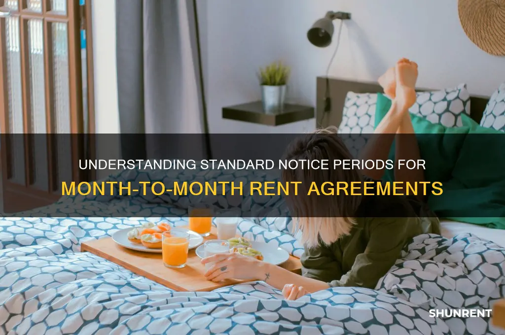 what is the normal notice of month to month rent