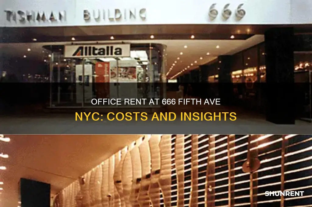 what is the office rent at 666 fifth ave nyc