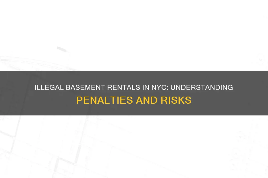 what is the penalty to rent basement illegally nyc