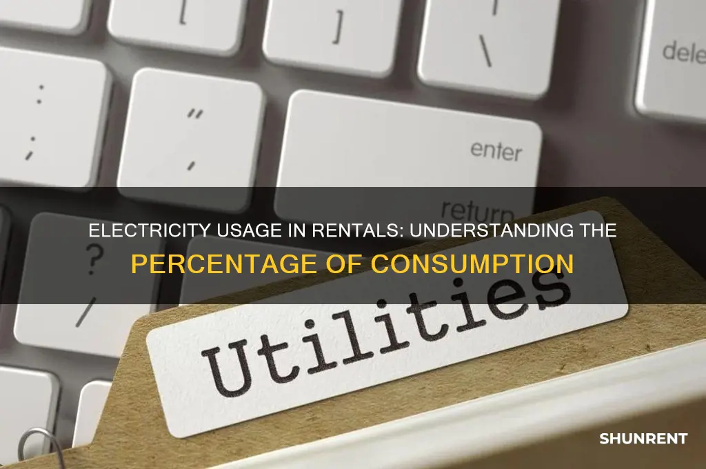 what is the percentage of use of electrity for rent