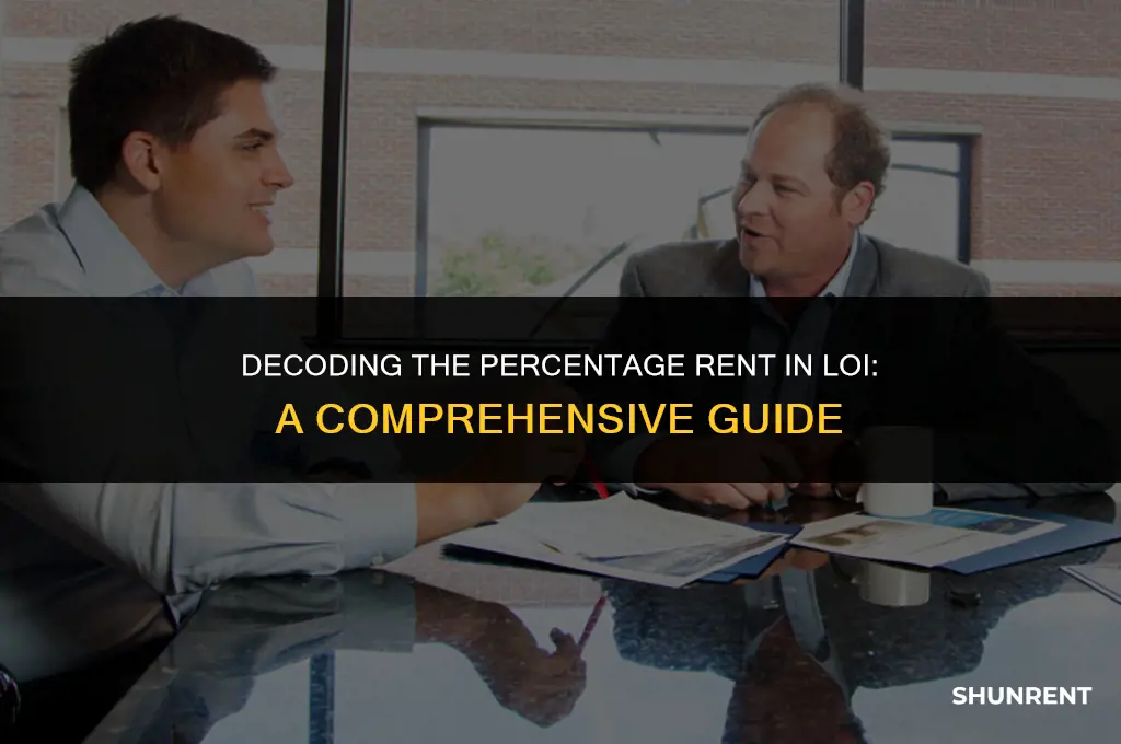 what is the percentage rent in loi