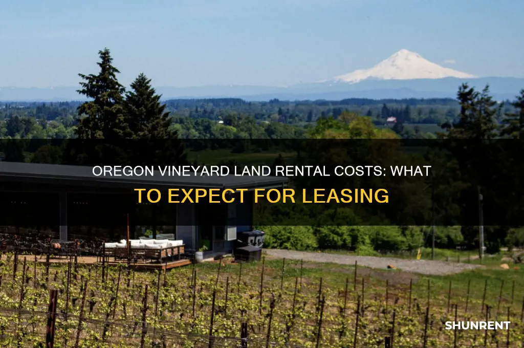 what is the price to rent vineyard land in oregon