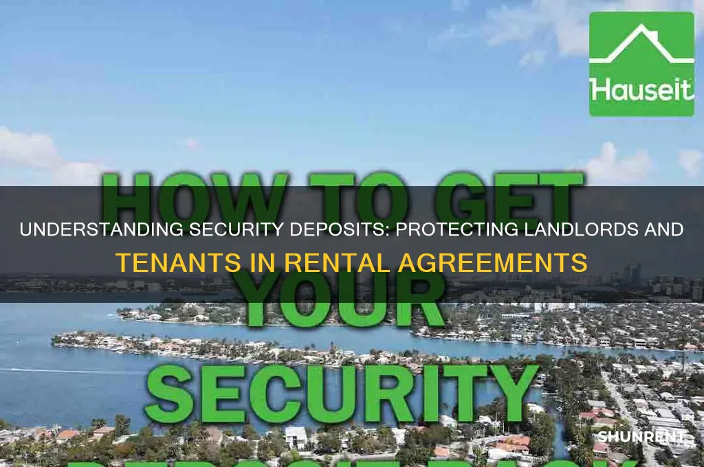 what is the purpose of a security deposit in renting
