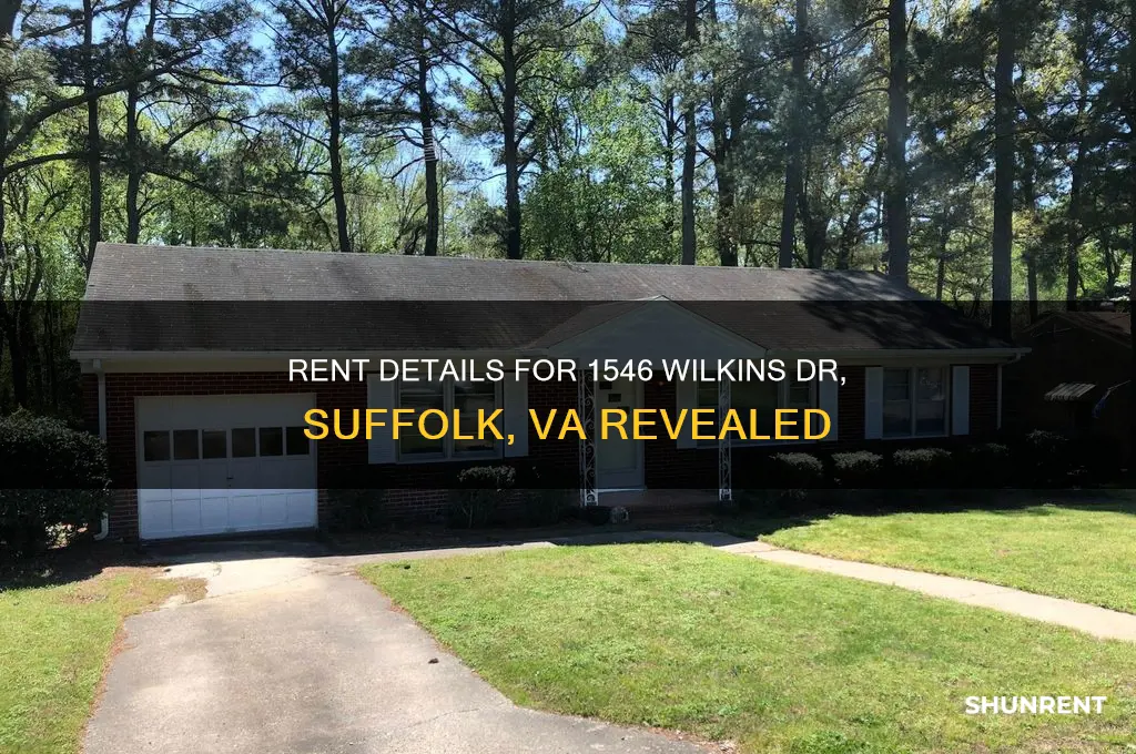 what is the rent for 1546 wilkins dr suffolk va