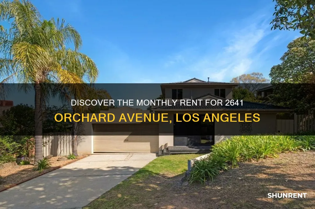 what is the rent for 2641 orchard avenue los angeles