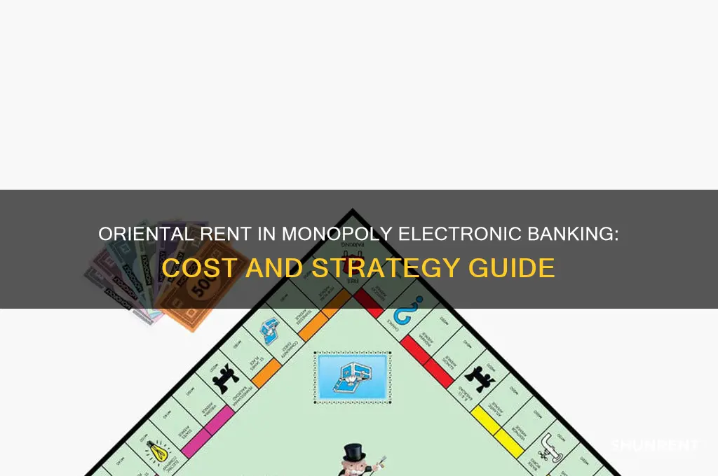 what is the rent for oriental in monopoly electronic banking