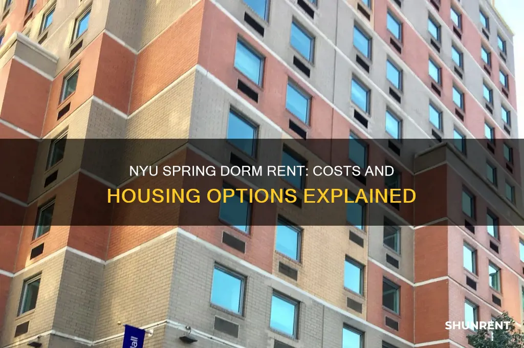 what is the rent for spring dorms for nyu