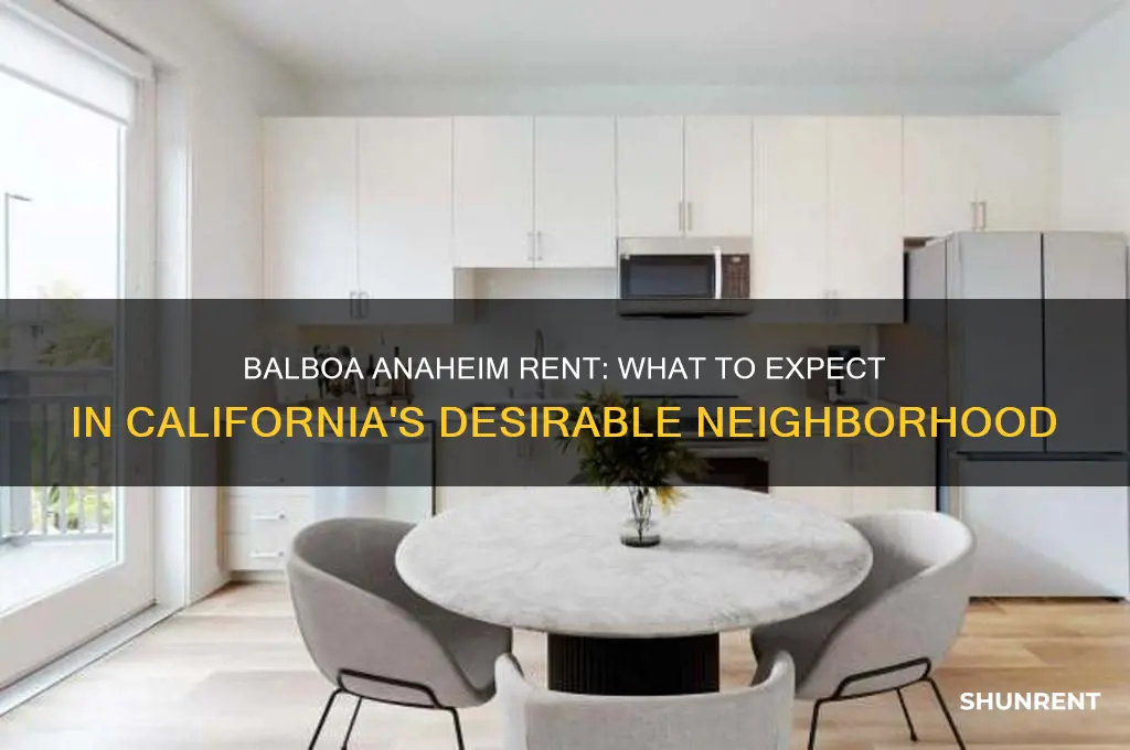 what is the rent for the balboa in anaheim california