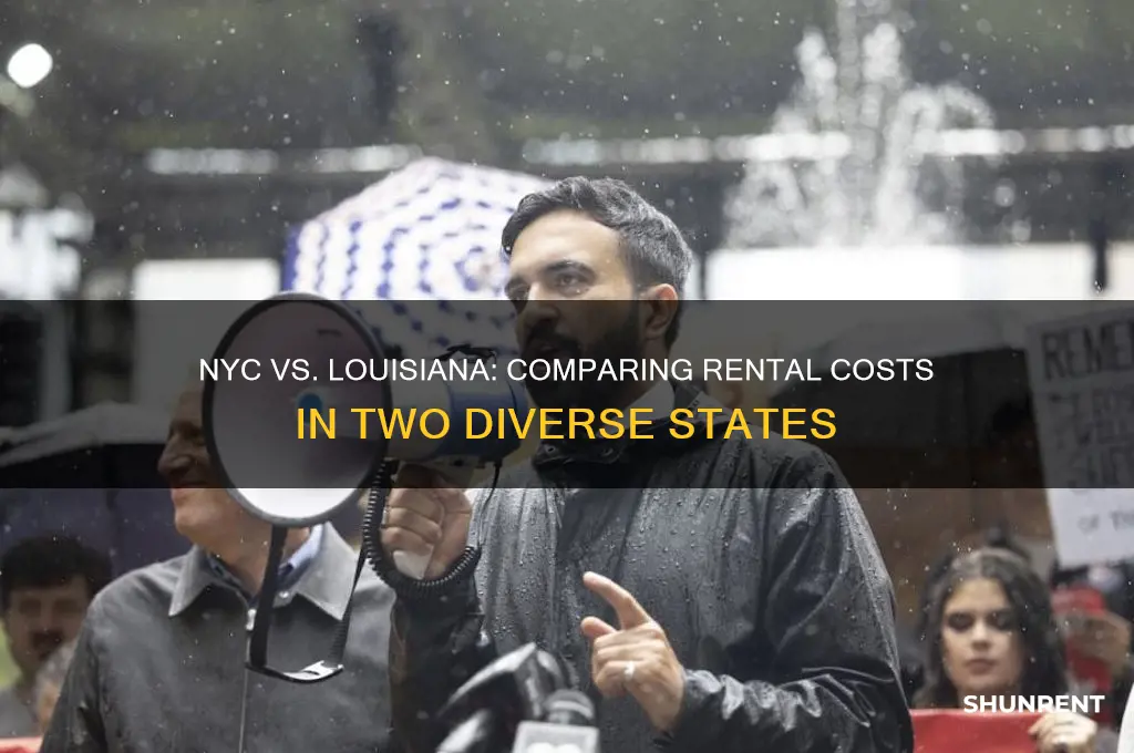 what is the rent in nyc compared to louisiana