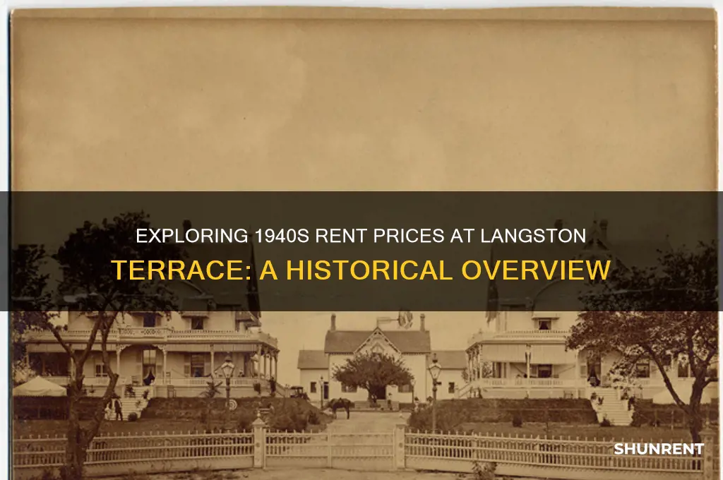 what is the rent in the 1940 for langston terrace