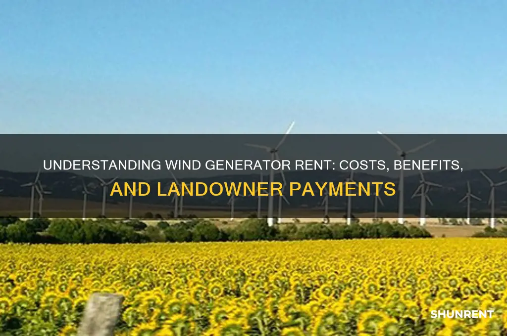 what is the rent paid by the wind generator