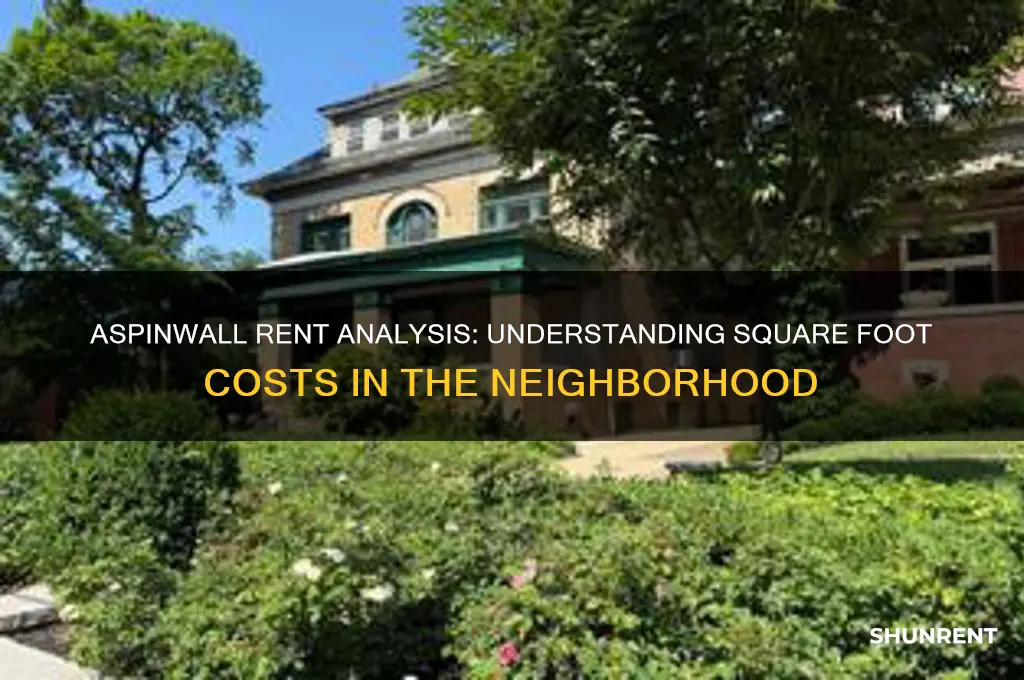 what is the rent per square foot in aspinwall