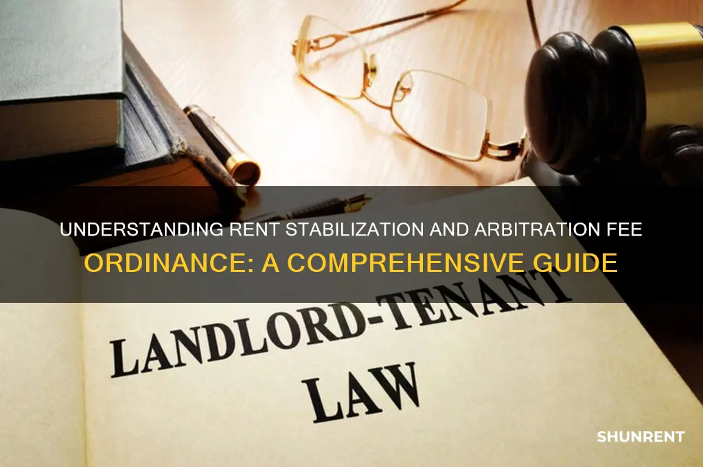 what is the rent stabilzation and arbitration fee ordinance