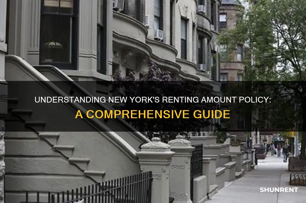 what is the renting amount policy in new york