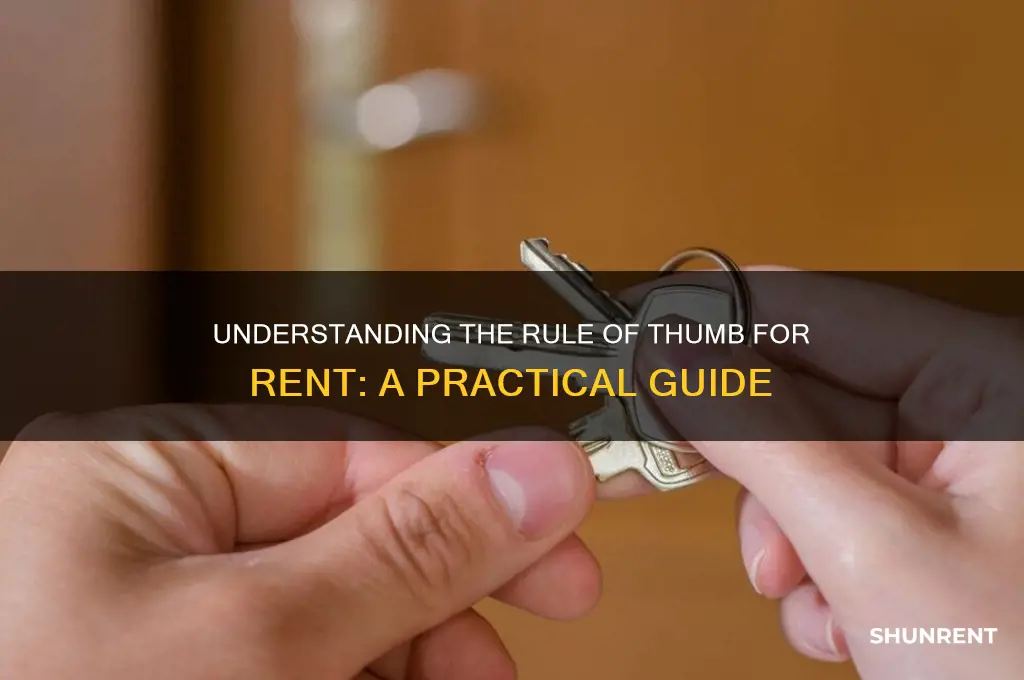 what is the rule of thumb for rent