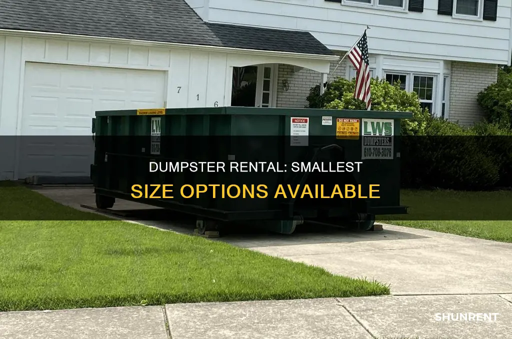what is the smallest size dumpster to rent