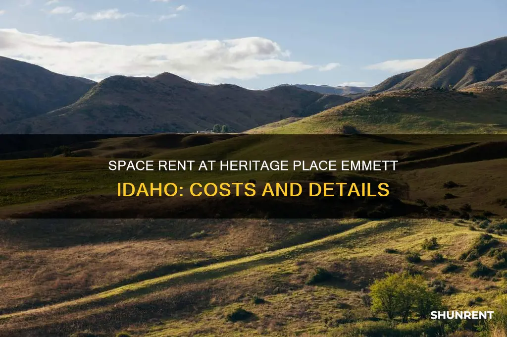 what is the space rent at heritage place emmett idaho