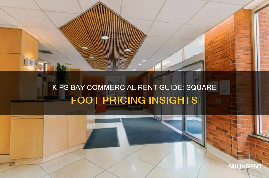 what is the square foot commercial rent in kips bay