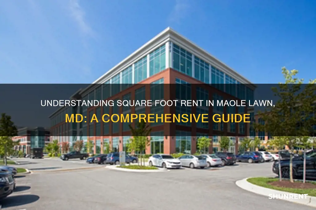 what is the square foot rent in maole lawn md
