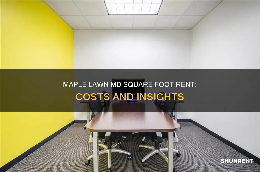 what is the square foot rent in maple lawn md