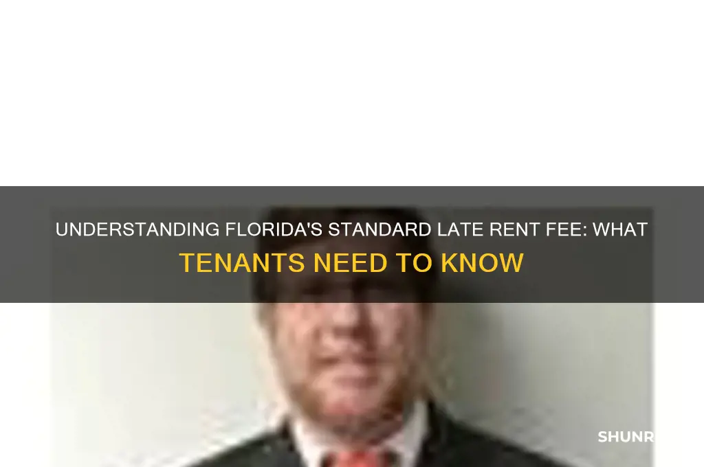 what is the standard late fee for rent in florida