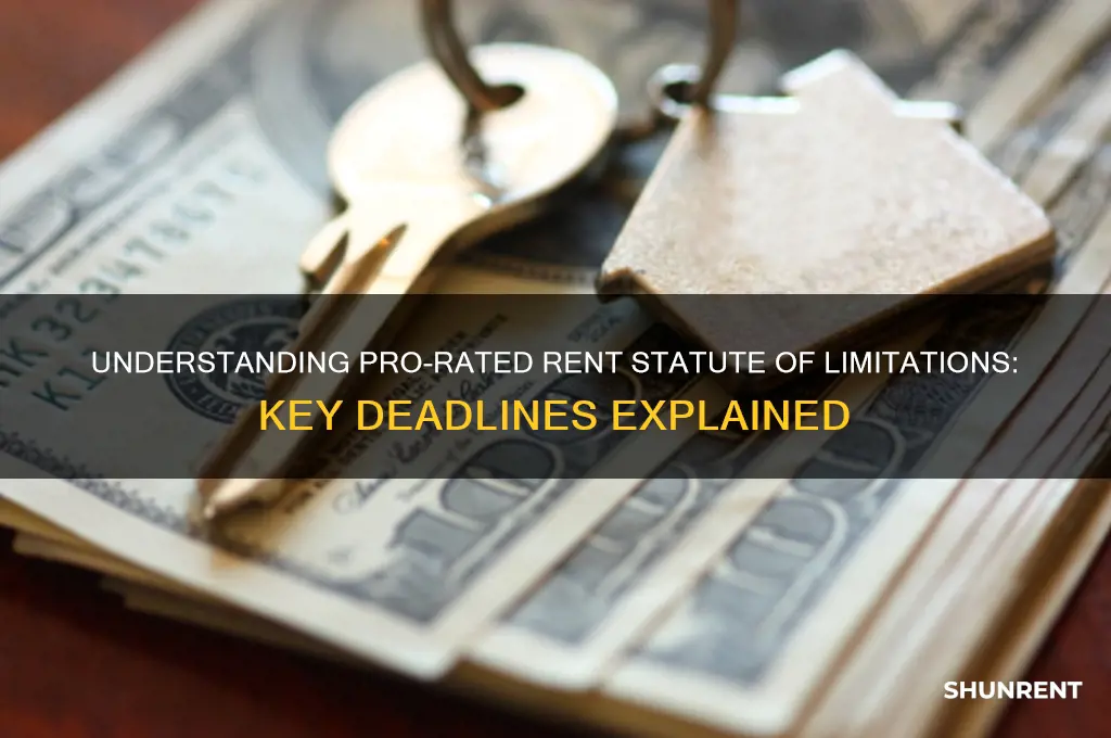 what is the statute of limations for pro rate rent