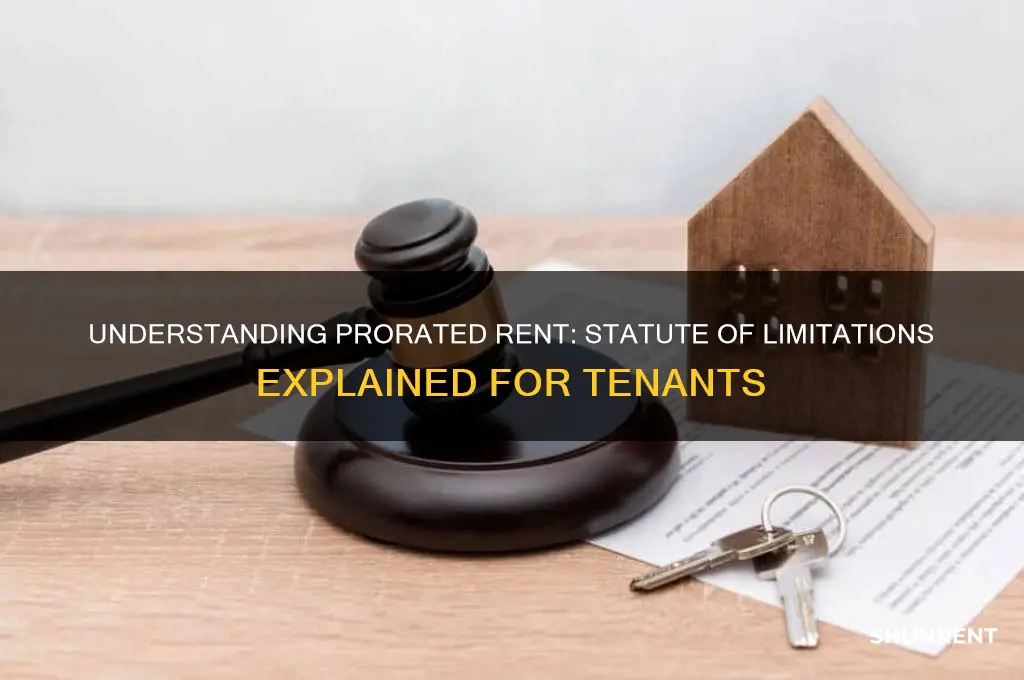 what is the statute of limitations for prorated rent