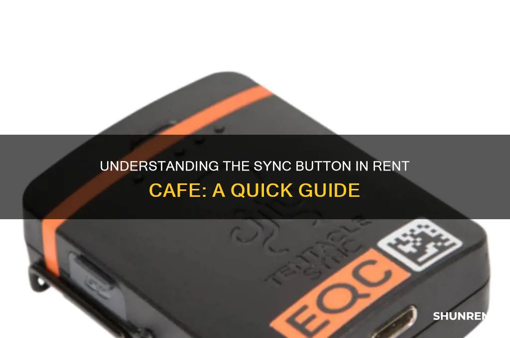what is the synch buttom for in rent cafe